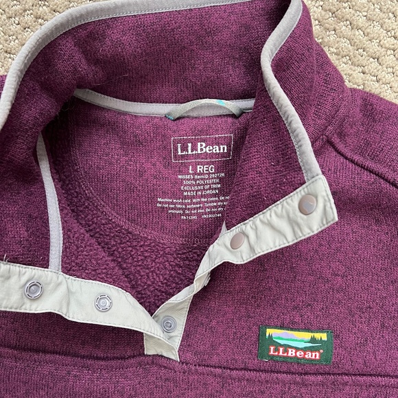L.L. Bean Sweater Fleece Pullover L - Picture 2 of 2